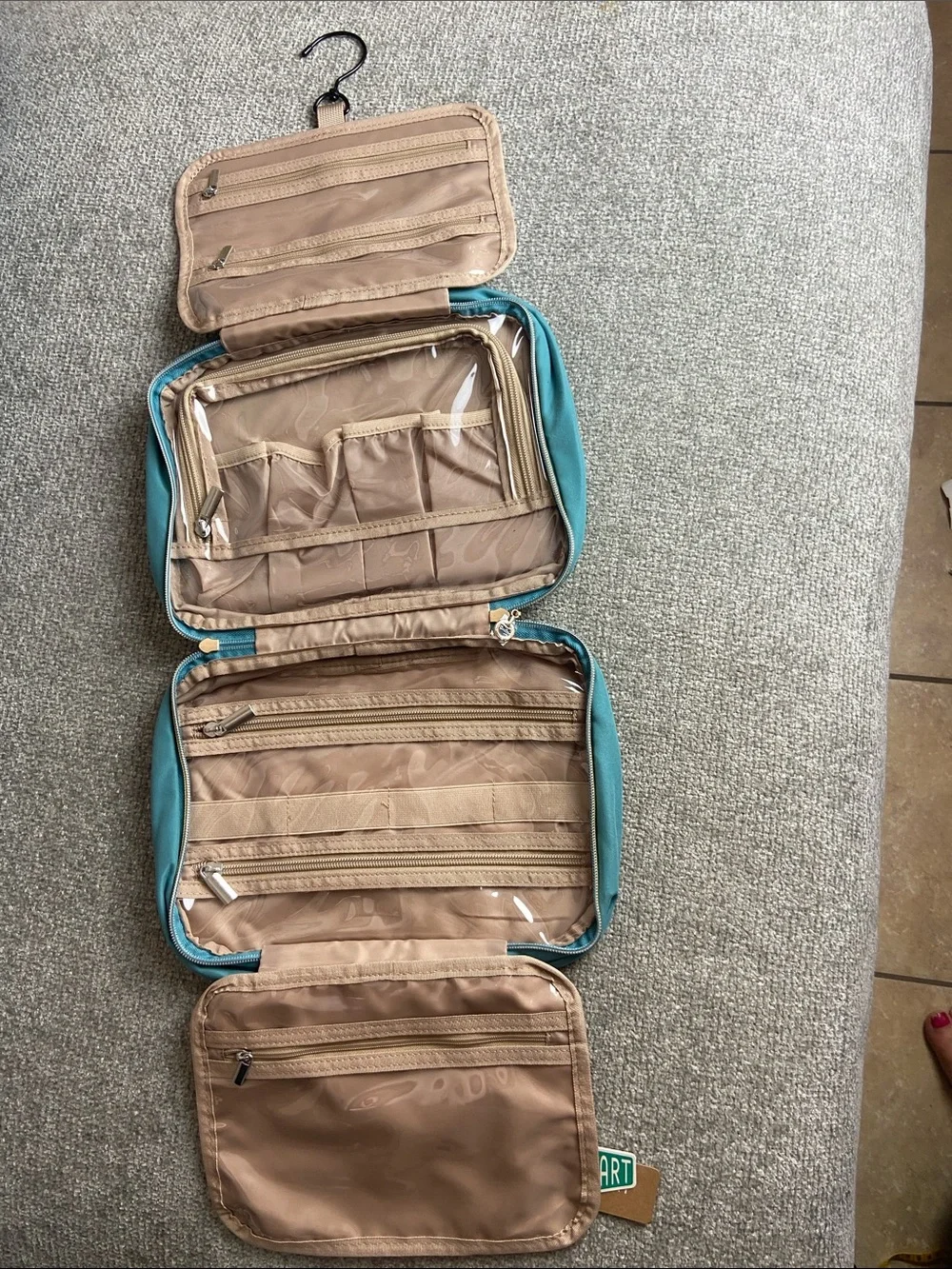 Bagsmart Quilted Teal Travel Tote Bag